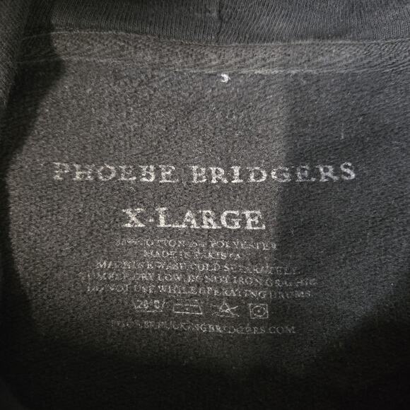 Poebe Bridgers Hoodie Sweatshirt Size X-Large Dragon Castle Moon Stars Black - Picture 6 of 10